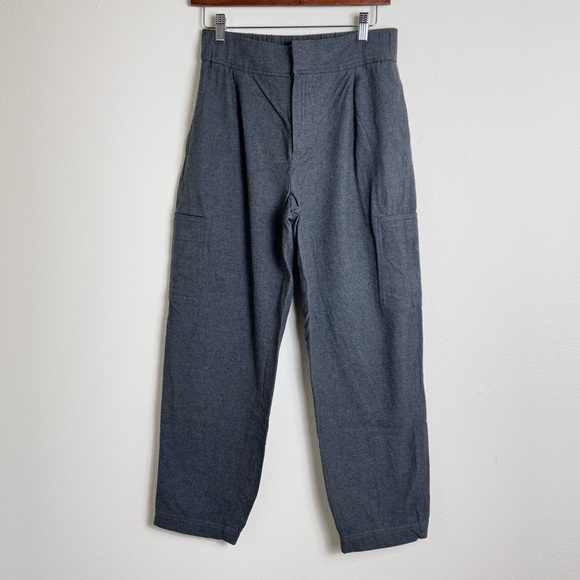 Massimo Dutti Pants - Massimo dutti grey tapered barrel leg cargo trouser pants 4